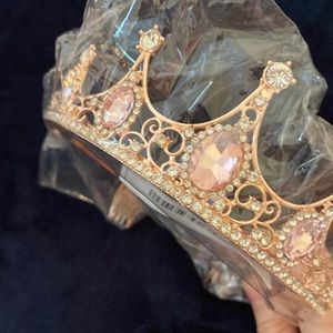 Pink gem tiara